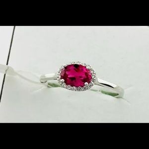 Ruby and White Sapphire Ring